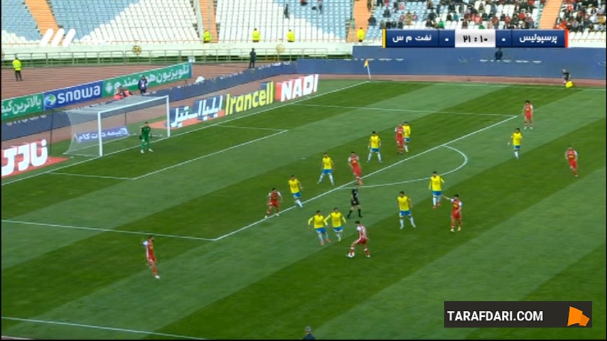 گل سینا اسدبیگی به نفت مسجد سلیمان (پرسپولیس 1-0 نفت مسجد سلیمان)