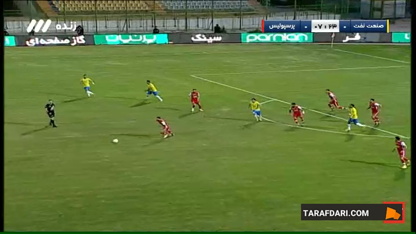 گل فردین یوسفی به پرسپولیس (صنعت نفت 1-0 پرسپولیس)