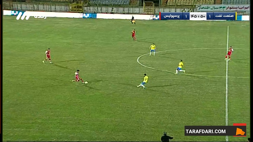 گل دوم شیخ دیاباته به صنعت نفت (صنعت نفت 1-2 پرسپولیس) 