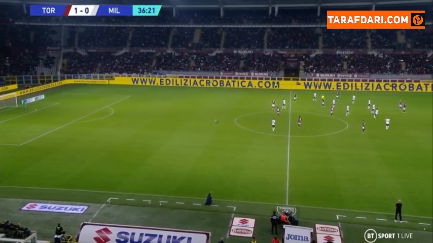 گل الکسی میرانچوک به میلان (تورینو 2-0 میلان)