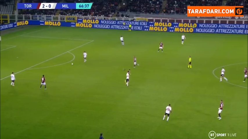 گل جونیور مسیاس به میلان (تورینو 2-1 میلان)