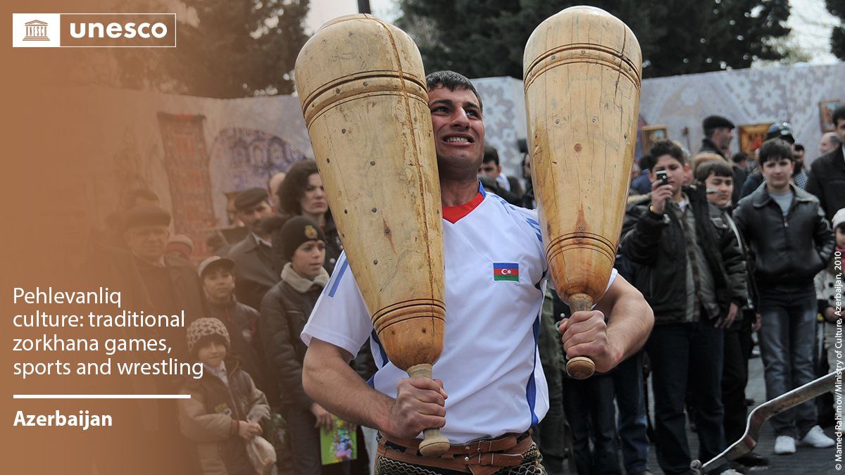 ثبت ورزشهای زورخانهای و کشتی پهلوانی بهعنوان میراث ناملموس آذربایجان در یونسکو!