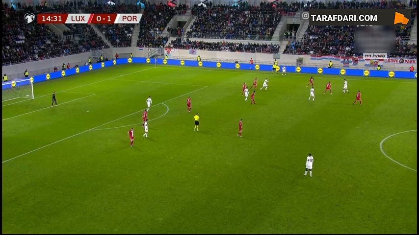 گل ژائو فلیکس به لوکزامبورگ (لوکزامبورگ 0-2 پرتغال)