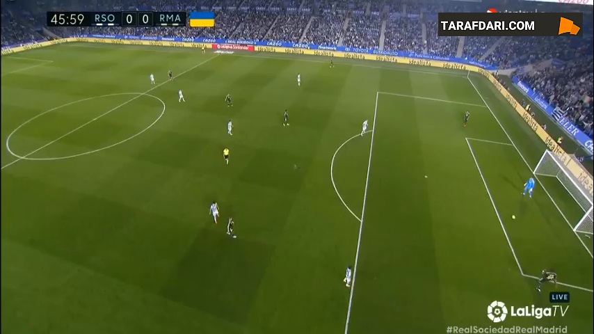 گل تاکه فوسا کوبو به رئال مادرید روی اشتباه میلیتائو (رئال سوسیداد 1-0 رئال مادرید)