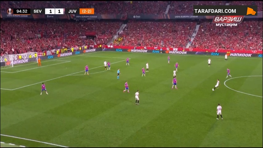 گل اریک لاملا به یوونتوس (سویا 2-1 یوونتوس)