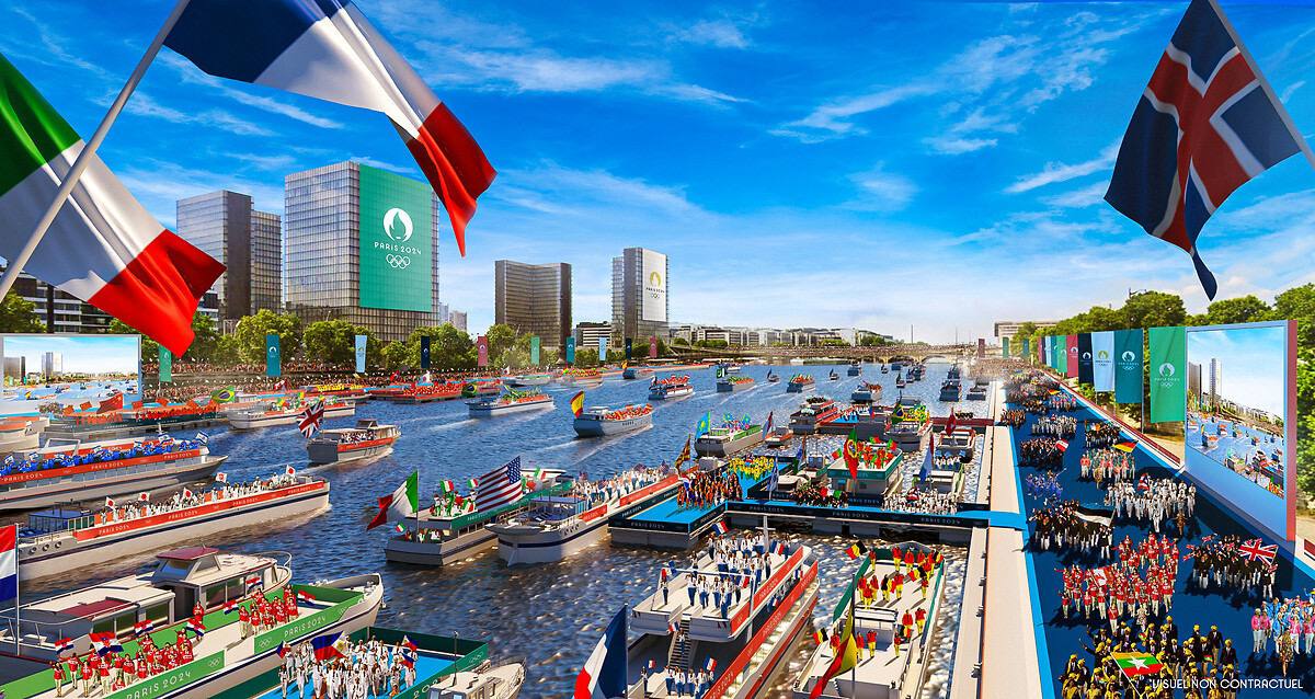 برگزاری مراسم افتتاحیه المپیک 2024 با قایقهای پاریسی