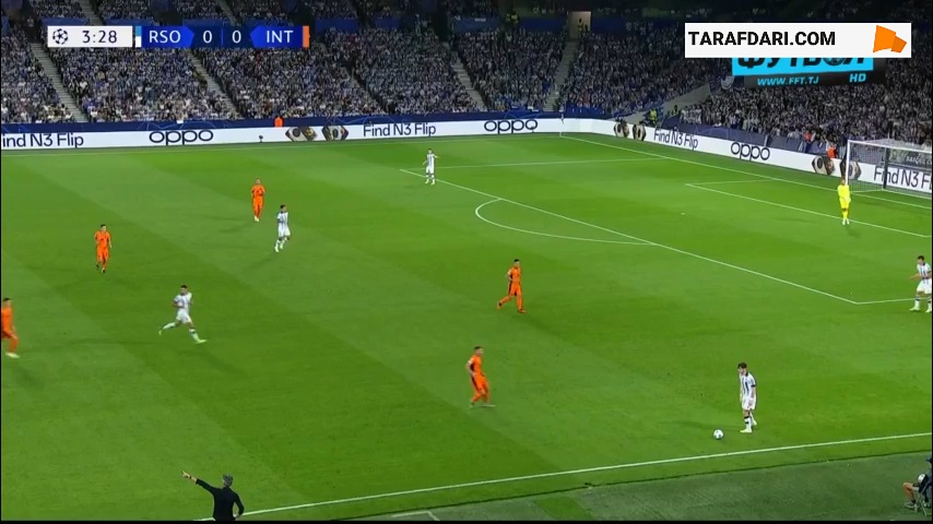 گل بریس مندز به اینتر روی اشتباه باستونی (رئال سوسیداد 1-0 اینتر)