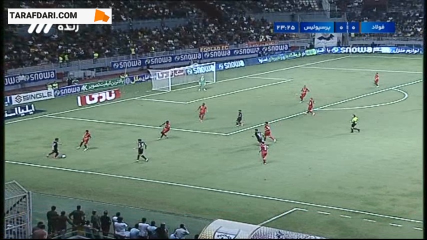 واکنش دیدنی کریستوفر کنت مقابل ضربه زیبای مسعود ریگی (فولاد 0-0 پرسپولیس)