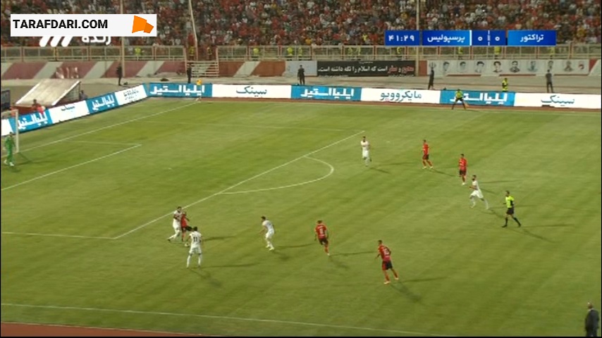گل سعید صادقی به تراکتور روی اشتباه دروازه بان (تراکتور 0-1 پرسپولیس) 