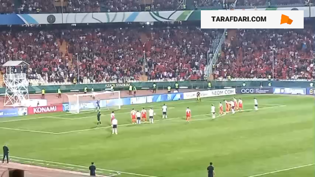 مهار پنالتی علیرضا بیرانوند و شادی پرسپولیسی ها از دریچه دوربین طرفداری / فیلم