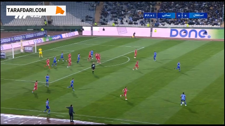گل آرمین سهرابیان به نساجی (استقلال 1-0 نساجی)