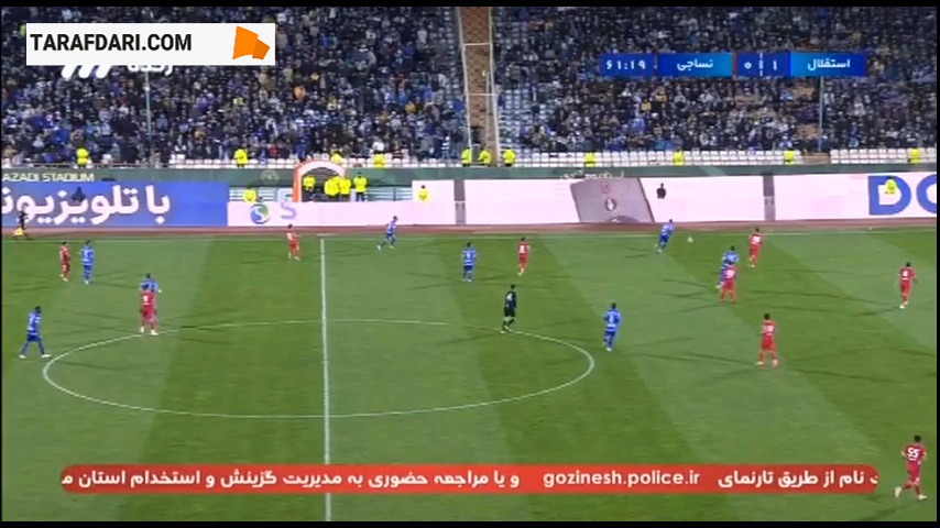 گل مهرداد محمدی به نساجی (استقلال 2-0 نساجی)