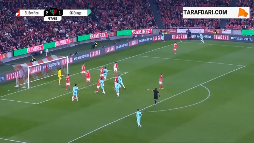 گل استثنایی و مهار نشدنی رودریگو زالازار مقابل بنفیکا (بنفیکا - اسپورتینگ براگا)