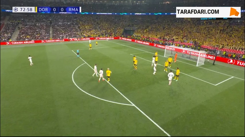 گل دنی کارواخال به دورتموند (دورتموند 0-1 رئال مادرید)