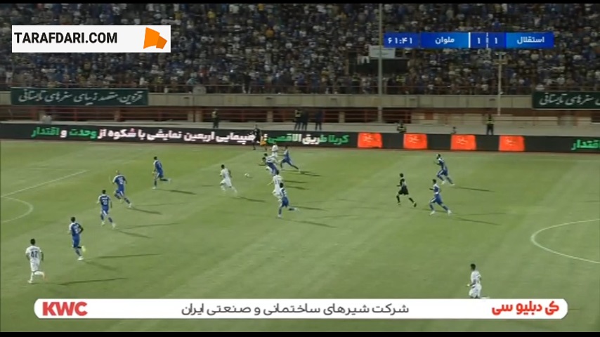 گل رضا جعفری به استقلال (استقلال 1-2 ملوان)
