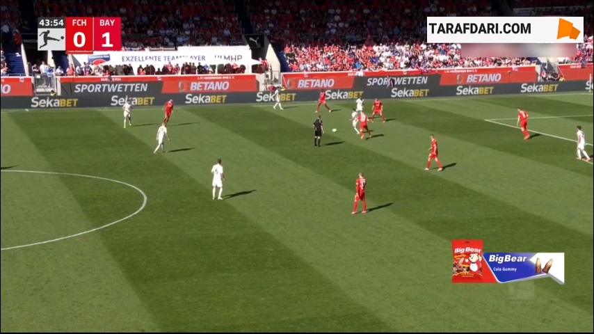 گل سرژ گنابری به هایدنهایم (هایدنهایم 0-2 بایرن مونیخ)