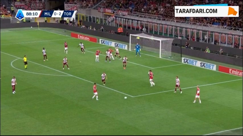 گل آلوارو موراتا به تورینو (میلان 1-2 تورینو)