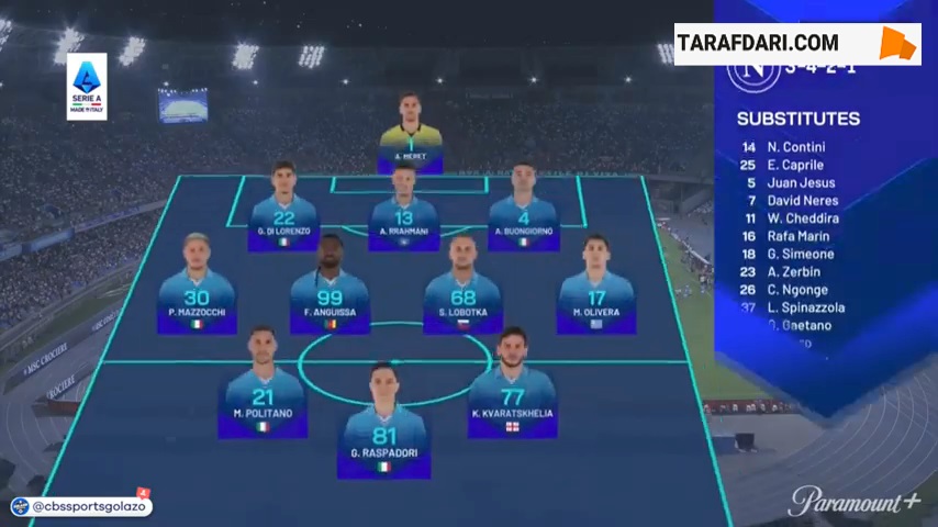 پیروزی ناپولی مقابل بولونیا