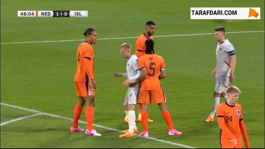 گل ویرجیل فن دایک به ایسلند (هلند 2-0 ایسلند) 
