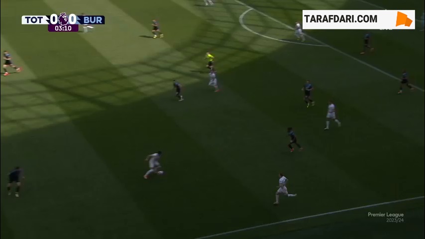 خلاصه بازی تاتنهام ۲-۱ برنلی (لیگ برتر انگلیس - 2023/24)