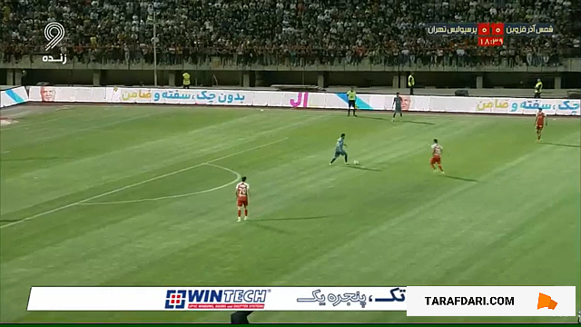 گل اورونوف به شمس آذر روی اشتباه بازیکن این تیم (شمس آذر قزوین 0-1 پرسپولیس)