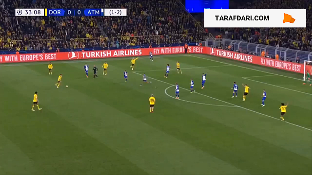 گل یولیان برانت به اتلتیکو مادرید (دورتموند 1-0 اتلتیکو مادرید)