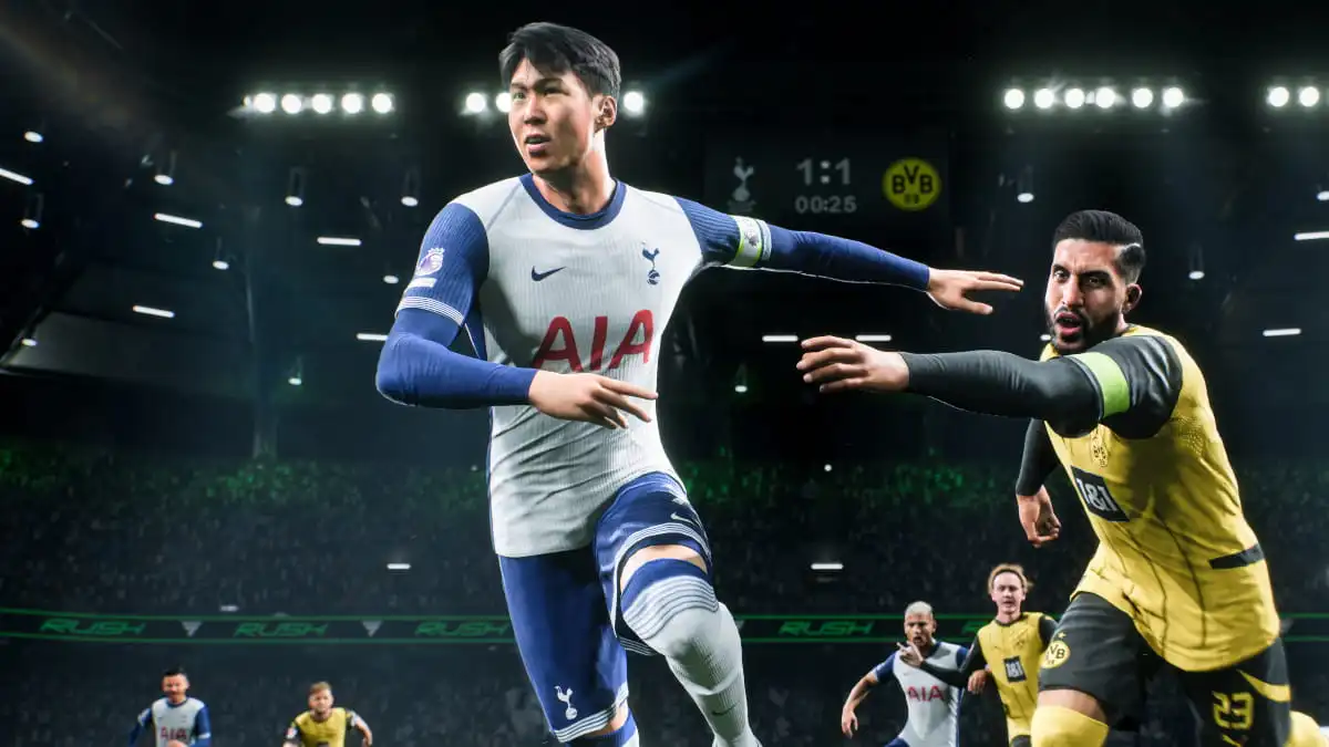 شبیهسازی سون هیونگ مین در بازی FC 25 ,و نماد حالت Rush