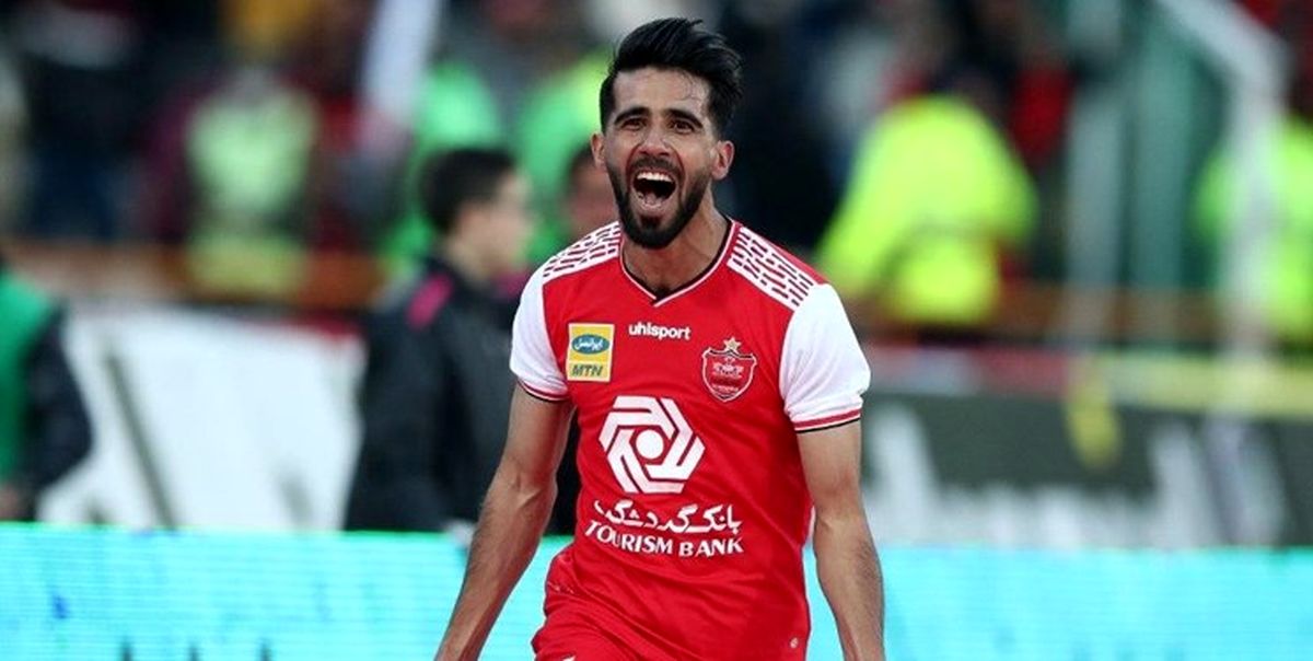 شادی بشار رسن بعد از گل در داربی مقابل استقلال