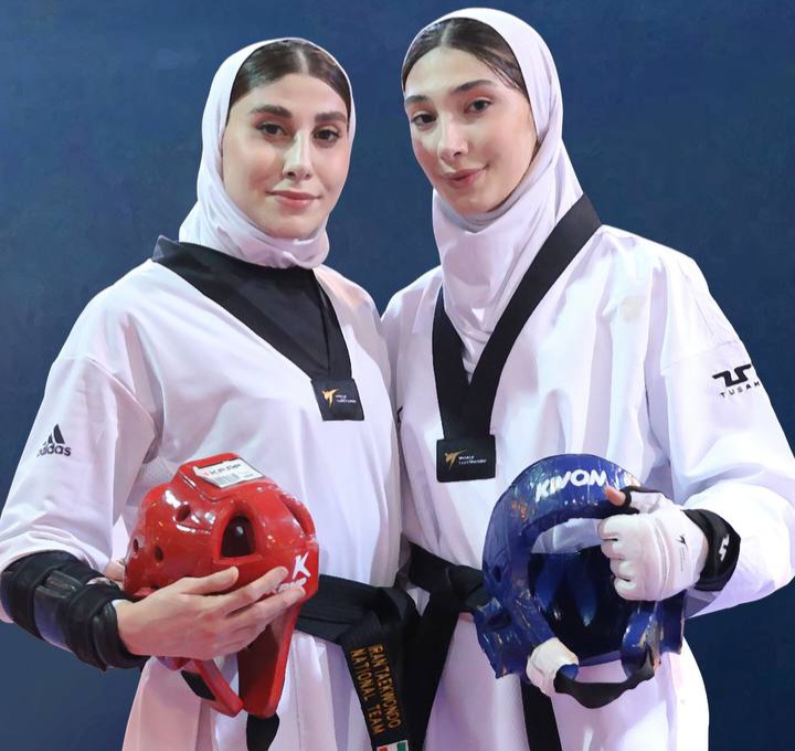 عکس از مبینا نعمتزاده و ناهید کیانی مدال آوران ایران د در المپیک