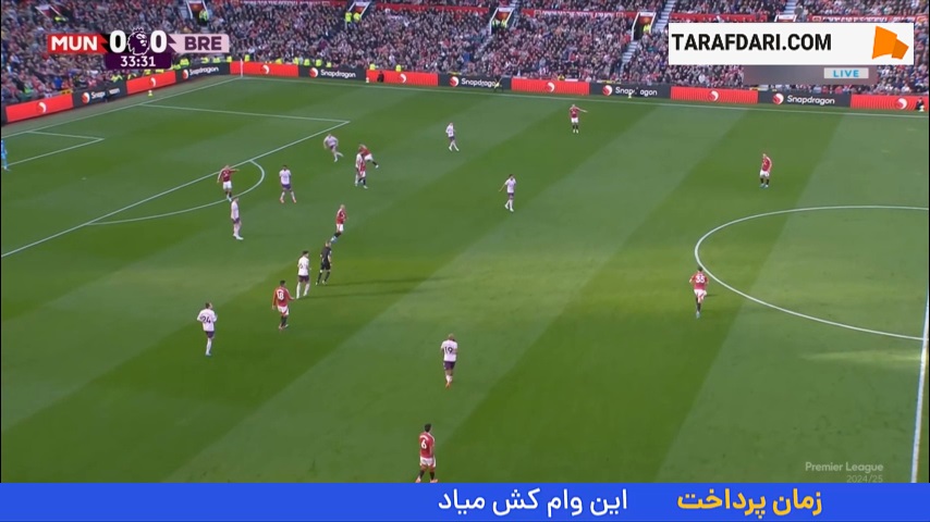 فرصت‌سوزی کریستین اریکسن مقابل دروازه برنتفورد (منچستریونایتد 0-0 برنتفورد)