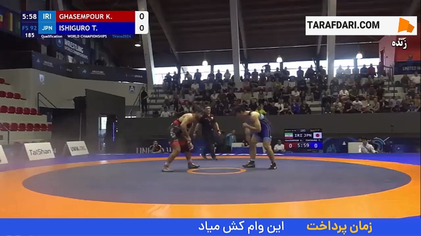 پیروزی کامران قاسم پور در دور اول کشتی آزاد قهرمانی جهان