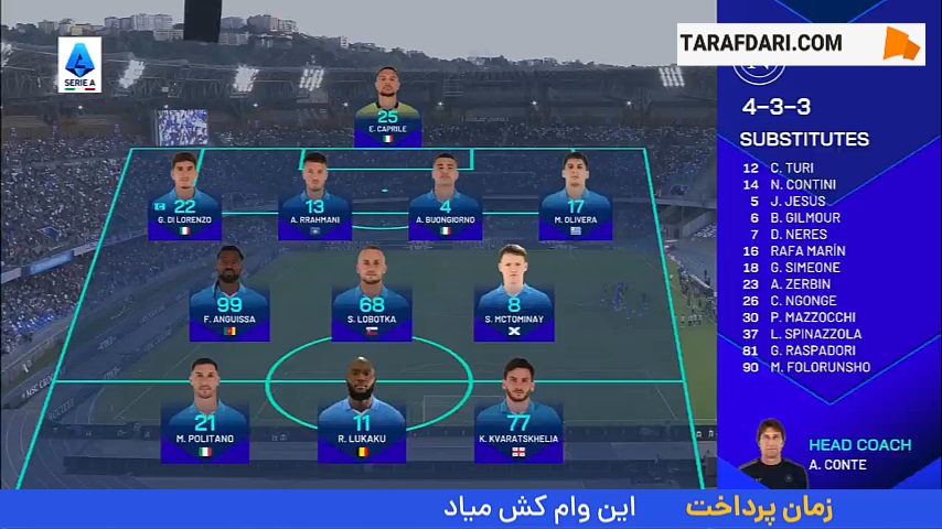 پیروزی ناپولی مقابل کومو