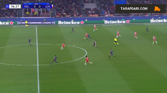 گل رافائل لیائو به ژیرونا (میلان 1-0 ژیرونا)