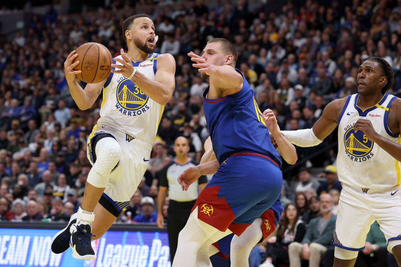 جدال نیکولا یوکیچ و استفن کری در بازی دنور ناگتس و گلدن استیت وریرز - بسکتبال NBA