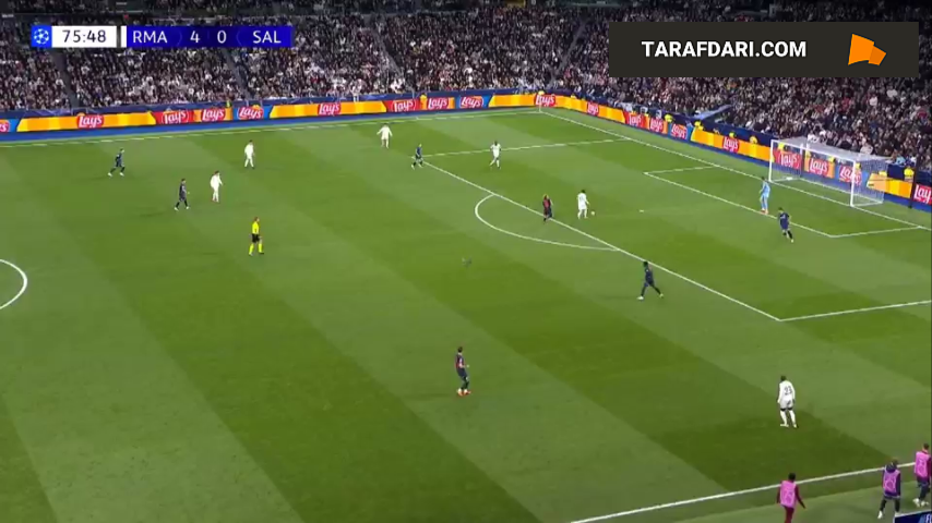 صدمین گل برای کهکشانیها؛ گل دوم وینیسیوس جونیور به سالزبورگ (رئال مادرید 5-0 سالزبورگ)
