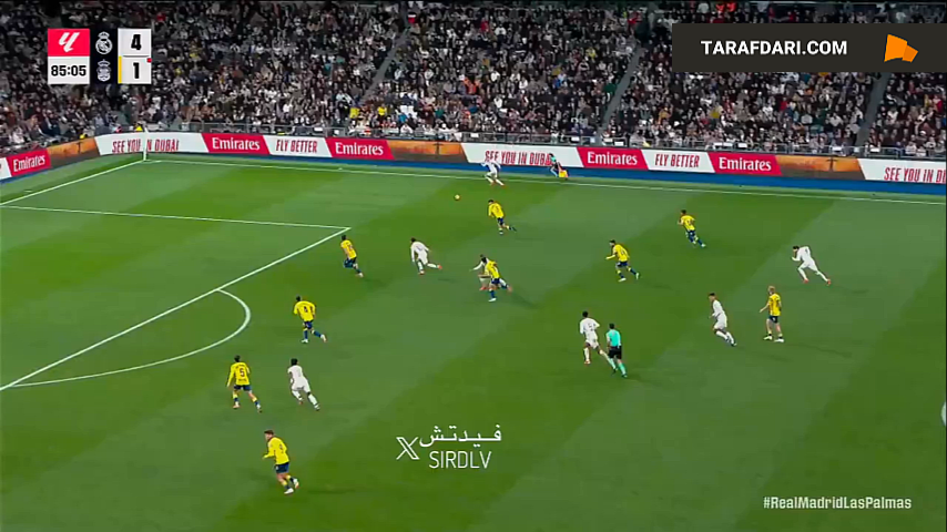 پس از بررسی با VAR؛ مردود شدن گل تماشایی فدریکو والورده به دلیل آفساید لوکاس وازکز (رئال مادرید 4-1 لاس پالماس)