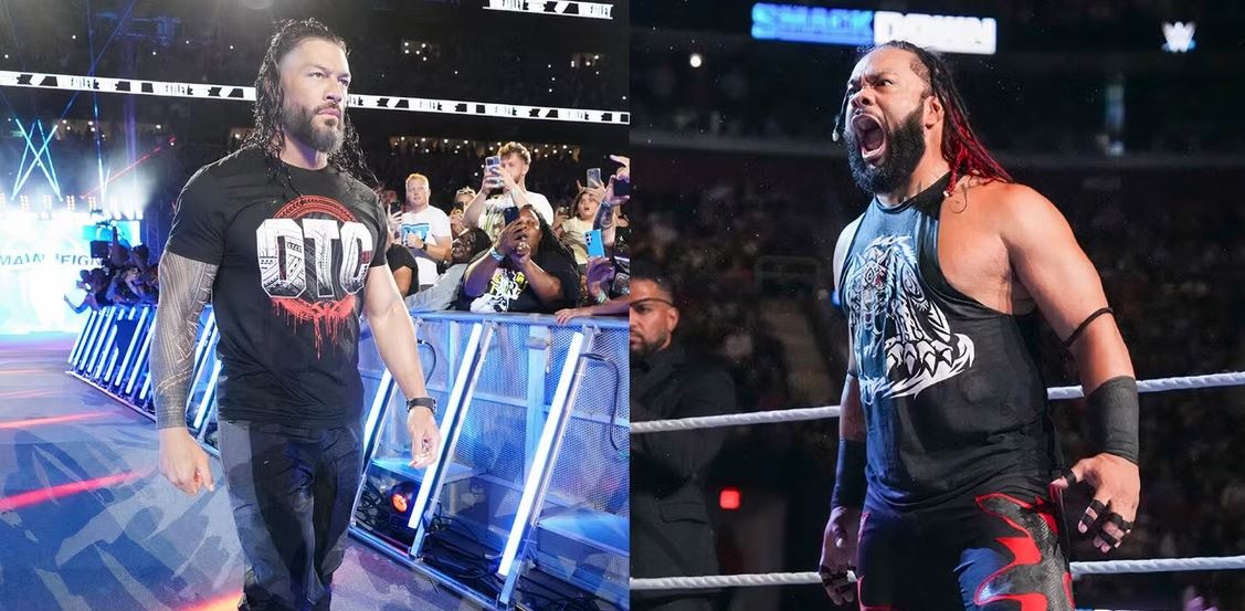 رومن رینز و جیکوب فاتو، ستارگان کشتی کج و WWE در شوی اسمکدان