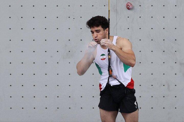 عکس از رضا علیپور سنگنورد ایران در المپیک