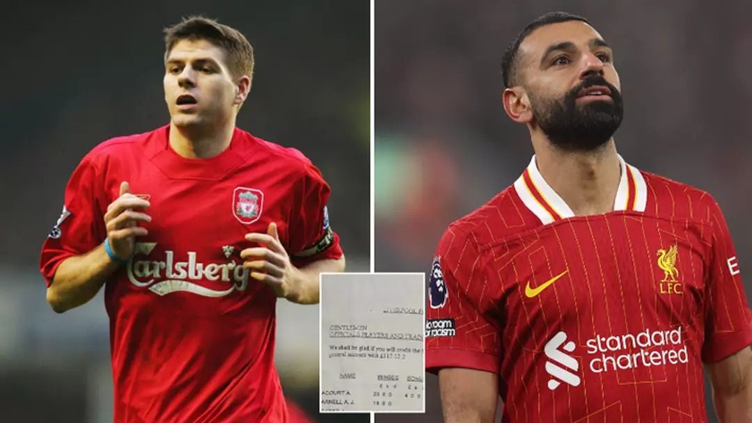 استیون جرارد و محمد صلاح در پیراهن لیورپول