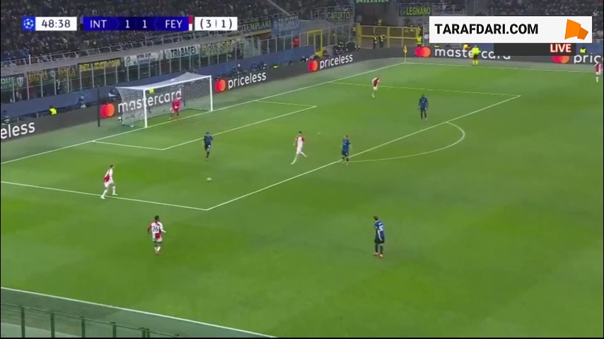 خطای پنالتی روی مهدی طارمی و گل هاکان چالهان اوعلو به فاینورد (اینتر 2-1 فاینورد)