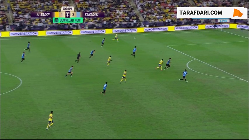 گل تماشایی آیمن یحیی به کاوازاکی (النصر 2-3 کاوازاکی)