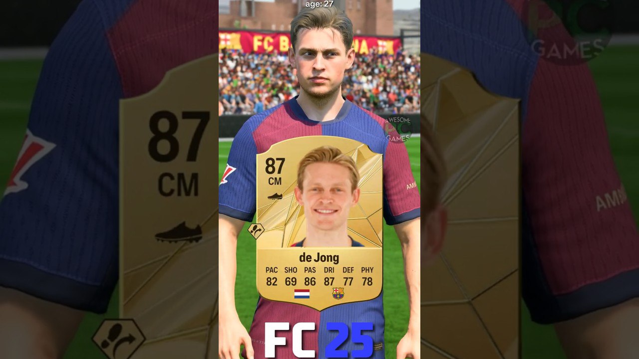 ریتینگ دییونگ - ظاهر دییونگ در فیفا - چهره دییونگ در بازی - مقایسه FIFA و EA FC - تغییرات ظاهری بازیکنان در فیفا - بارسلونا - فرنکی دییونگ فیفا - بهترین بازیکنان EA FC 25 - ریتینگ بازیکنان بارسلونا