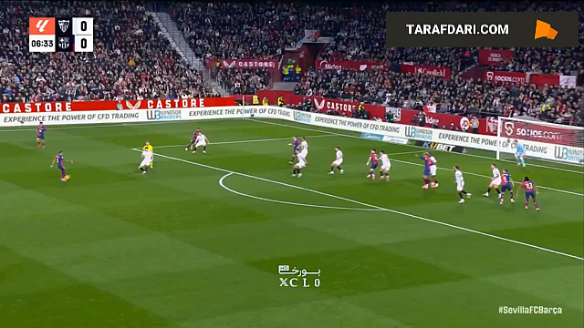 گل روبرت لواندوفسکی به سویا (سویا 0-1 بارسلونا)