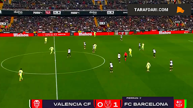 گل دوم فران تورس به والنسیا (والنسیا 0-2 بارسلونا)