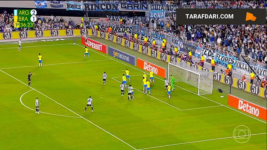 گل الکسیس مک آلیستر به برزیل (آرژانتین 3-1 برزیل)