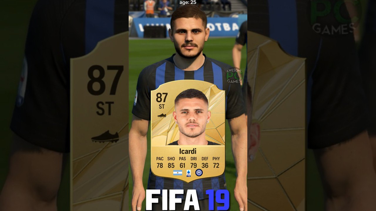 مائورو-ایکاردی - مقایسه-ریتینگ - تغییرات-چهره - FIFA - EA-FC - اینتر - پاریسنژرمن - فوتبال-آرژانتین