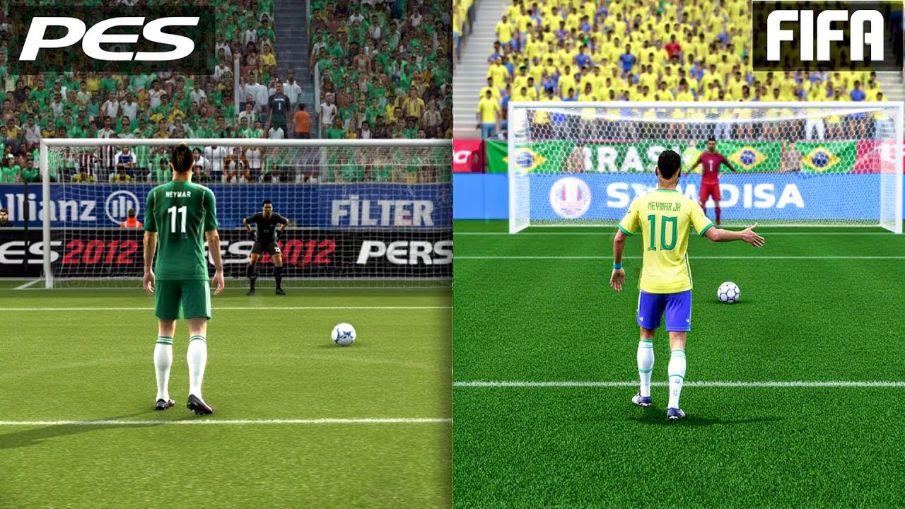 نیمار - ضربات پنالتی - FIFA - PES - شبیهسازی فوتبال - استایل بازی - حرکات فنی - انیمیشنها