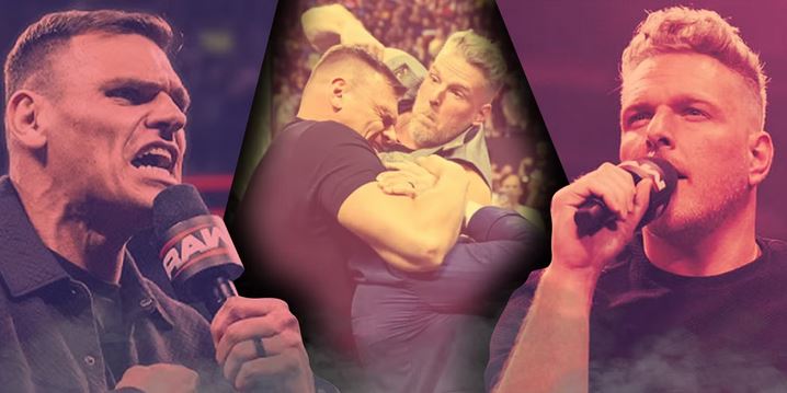 گانتر، ستاره کشتی کج و WWE در کنار پت مکافی