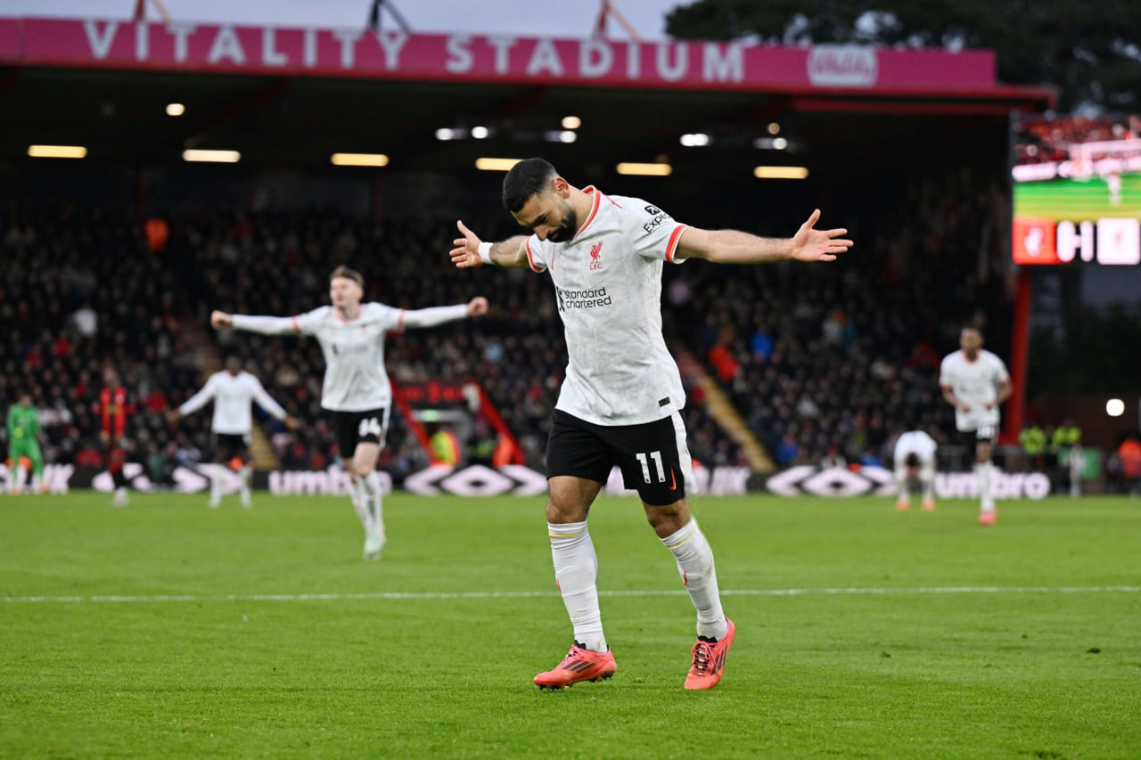 محمد صلاح در بازی لیورپول و بورنموث