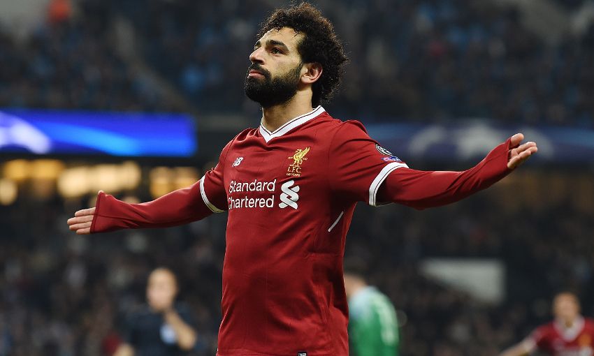 شادی محمد صلاح پس از گلزنی به منچسترسیتی